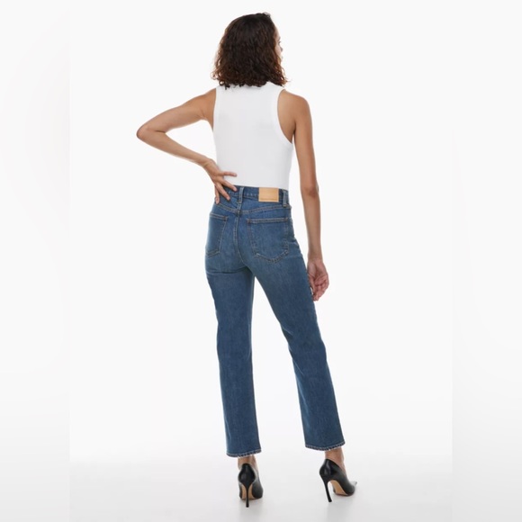 Aritzia Denim Forum Arlo High Rise Straight Jeans short - Picture 6 of 15